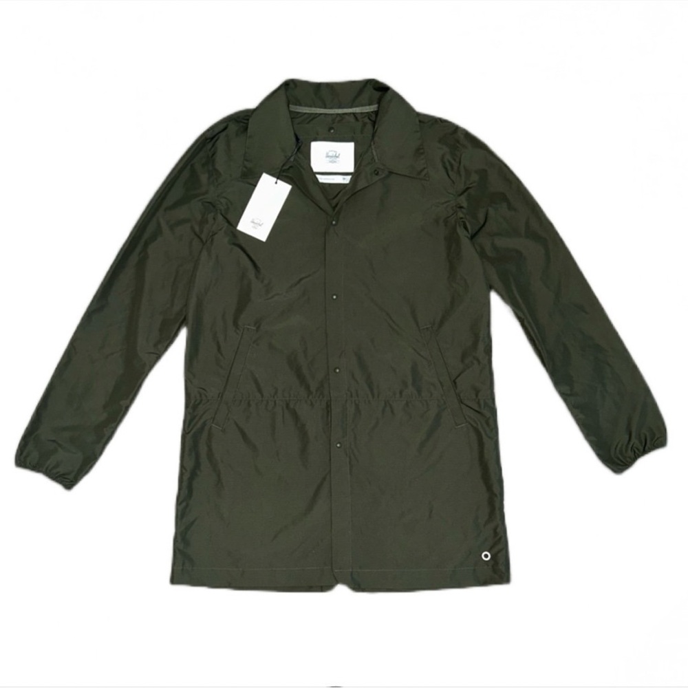 Herschel Voyage Long Coach Jacket Wind Resistant Water Repellent Coating Size M